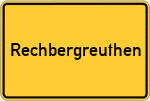 Place name sign Rechbergreuthen