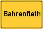 Place name sign Bahrenfleth