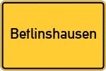 Place name sign Betlinshausen