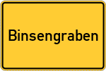 Place name sign Binsengraben