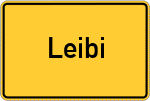 Place name sign Leibi