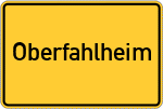 Place name sign Oberfahlheim