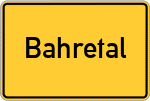 Place name sign Bahretal