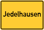 Place name sign Jedelhausen