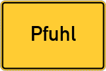 Place name sign Pfuhl