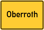Place name sign Oberroth