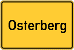 Place name sign Osterberg