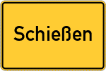 Place name sign Schießen
