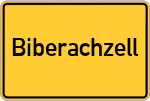 Place name sign Biberachzell