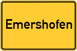 Place name sign Emershofen