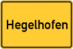 Place name sign Hegelhofen