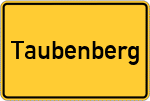 Place name sign Taubenberg