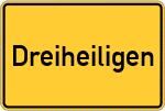 Place name sign Dreiheiligen