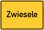 Place name sign Zwiesele