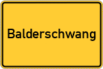 Place name sign Balderschwang