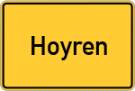 Place name sign Hoyren