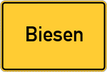 Place name sign Biesen, Allgäu