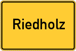 Place name sign Riedholz, Allgäu