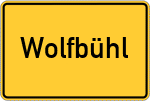Place name sign Wolfbühl, Allgäu