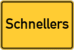 Place name sign Schnellers, Allgäu
