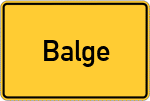 Place name sign Balge