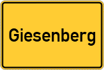 Place name sign Giesenberg, Allgäu