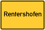 Place name sign Rentershofen, Allgäu