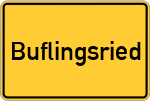 Place name sign Buflingsried, Allgäu