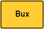 Place name sign Bux, Allgäu