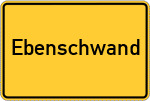 Place name sign Ebenschwand, Allgäu