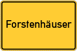 Place name sign Forstenhäuser, Allgäu