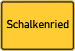 Place name sign Schalkenried, Allgäu