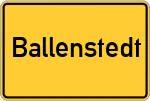 Place name sign Ballenstedt