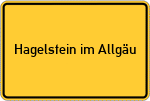 Place name sign Hagelstein im Allgäu