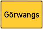 Place name sign Görwangs