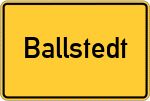 Place name sign Ballstedt
