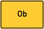 Place name sign Ob