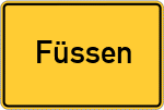 Place name sign Füssen