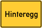 Place name sign Hinteregg