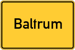 Place name sign Baltrum