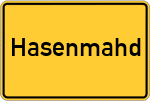Place name sign Hasenmahd