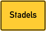 Place name sign Stadels