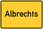 Place name sign Albrechts