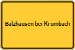 Place name sign Balzhausen bei Krumbach, Schwaben