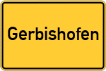 Place name sign Gerbishofen