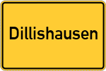 Place name sign Dillishausen