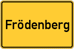 Place name sign Frödenberg