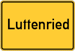 Place name sign Luttenried