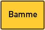 Place name sign Bamme