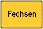 Place name sign Fechsen